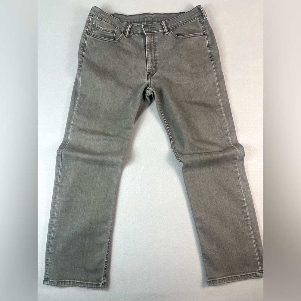 Levi’s 514 Men’s Denim Straight Jeans Medium Wash Gray Regular Fit 36W 30L